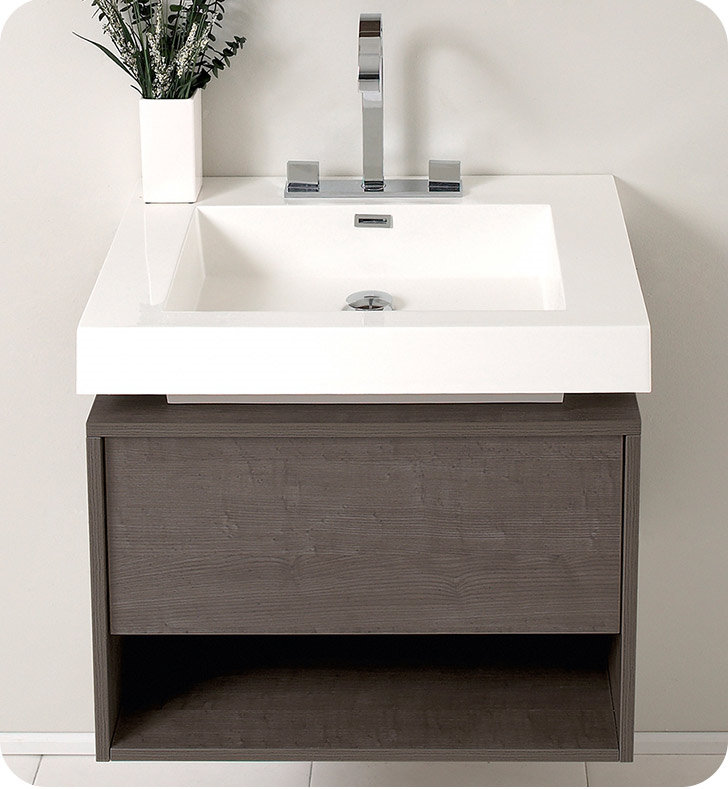 Fresca Potenza 28" Single Sink Bathroom Vanity with Vessel Sink | Wayfair